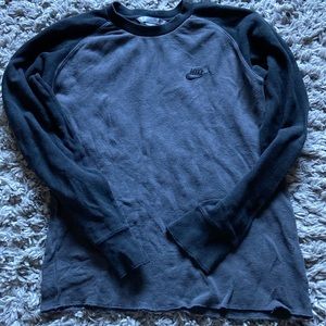 Nike Black and Gray Long Sleeve Tee